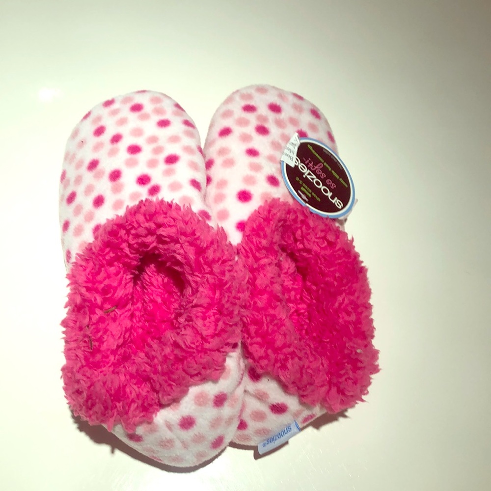 pink fuzzy slippers